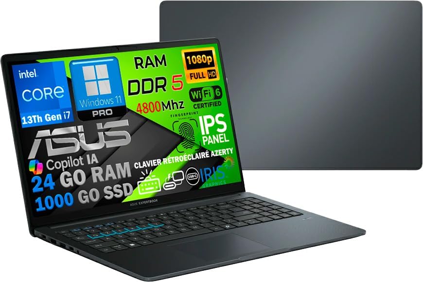 ASUS Core i7 laptop 15,6 inch – toetsenbord met AZERTY indeling en achterlicht