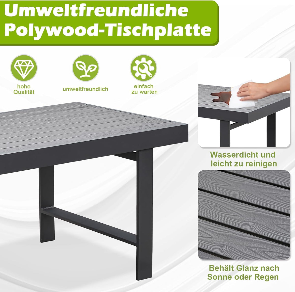 Pulverbeschichtetes Aluminiumgestell im Nahblick