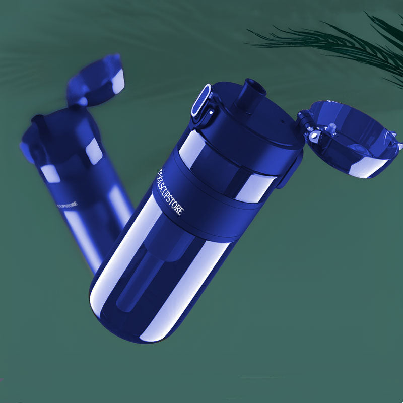 Blue Time Ring Design Plastic Water Purification Cup