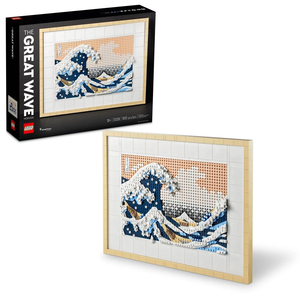 LEGO Art 31208 De Grote Golf, afgemaakte 3D golf aan de muur