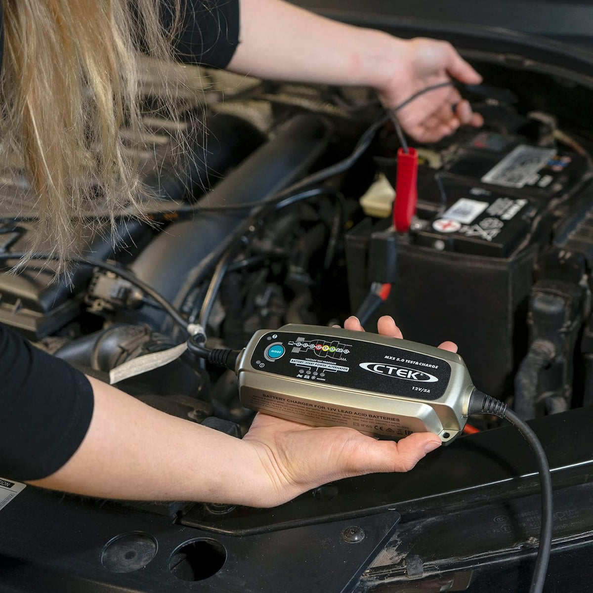 Ladezustandsanzeige des Batterietesters