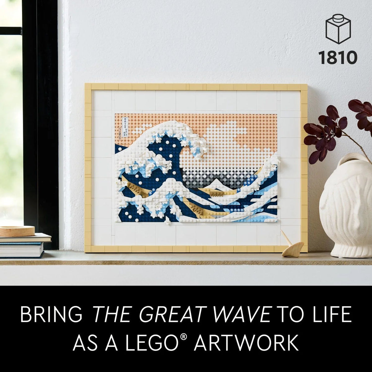 LEGO Art 31208 De Grote Golf, gesigneerd decoratief onderdeel