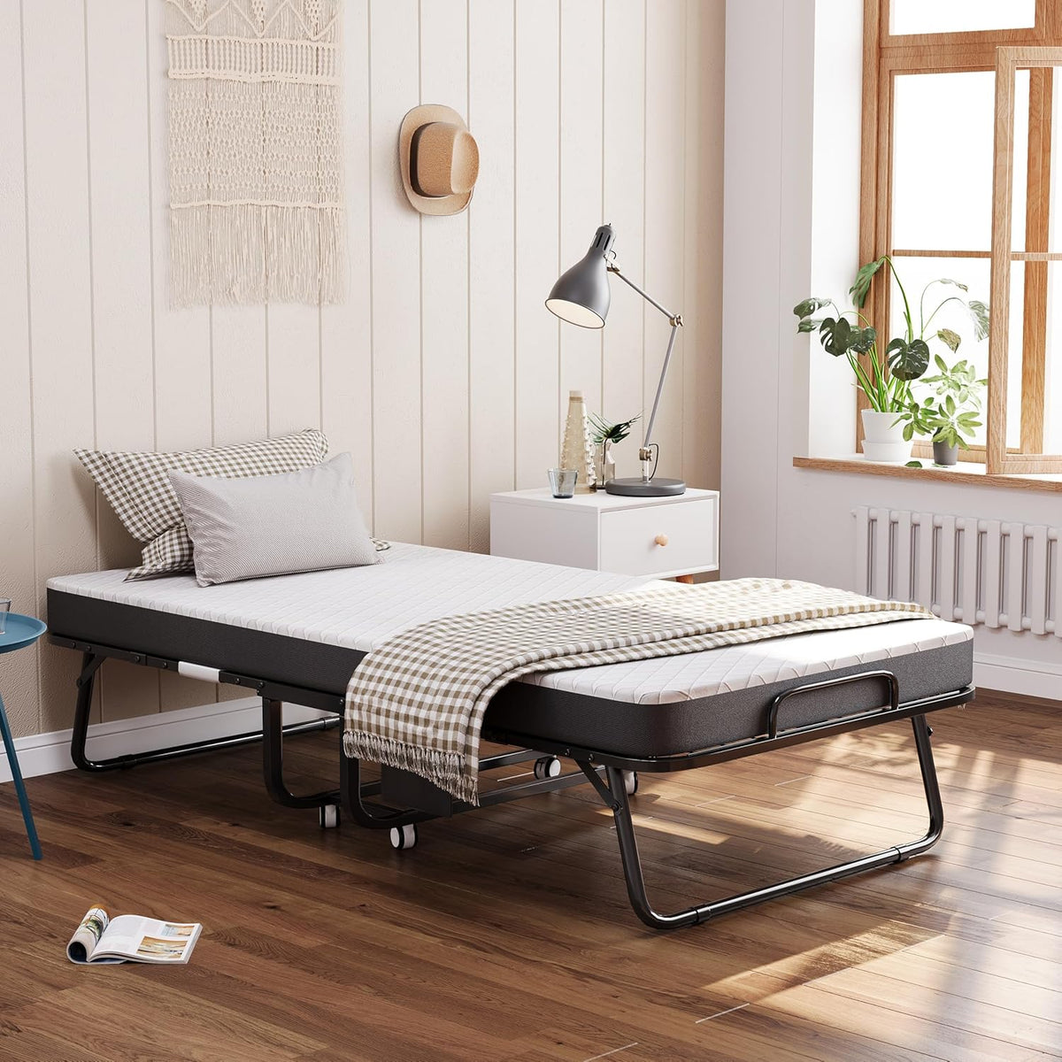 CAIYUN opklapbed – opengevouwen bed met traagschuimmatras