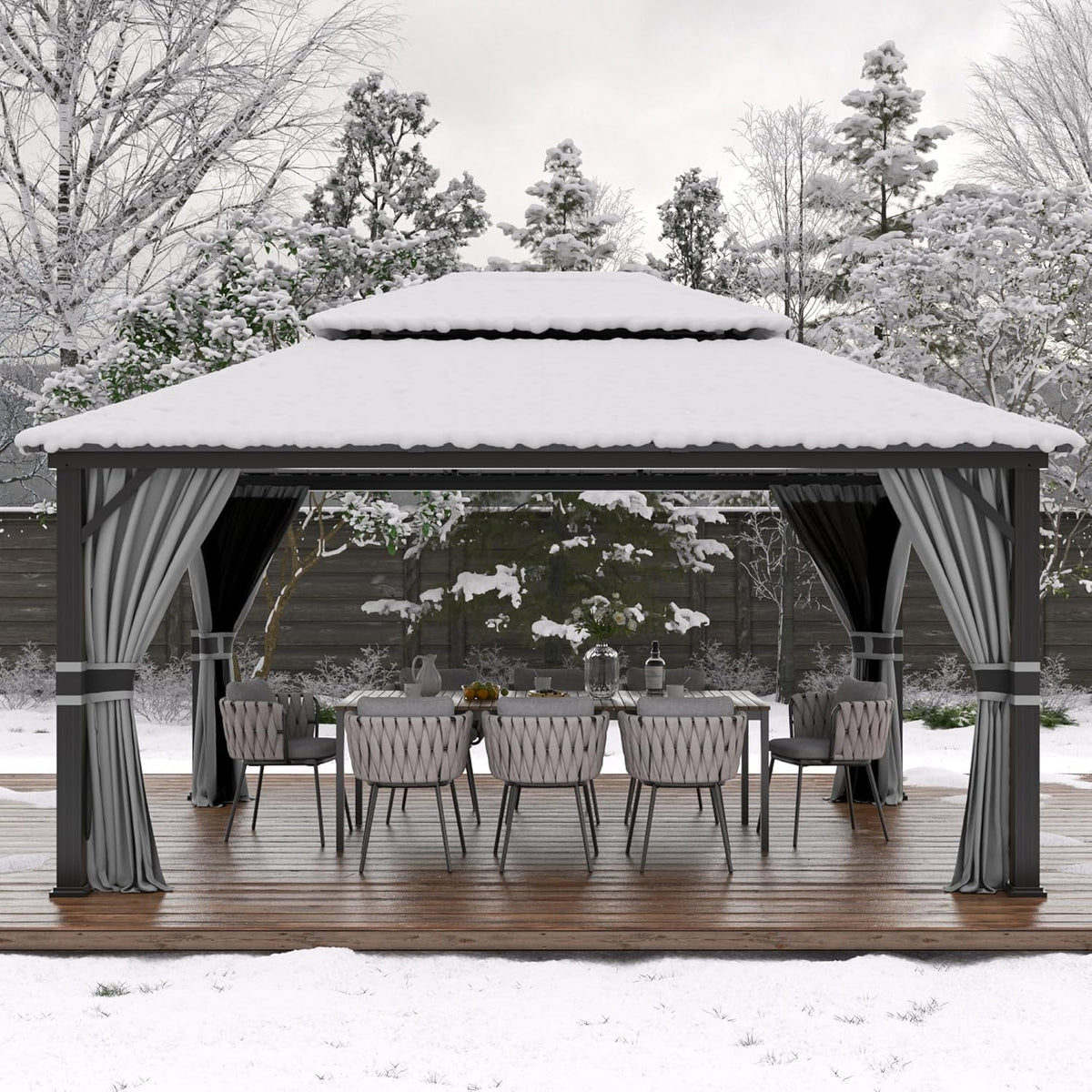 Pavillon als Grilllounge im Einsatz