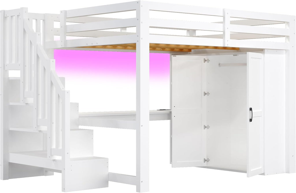 Kleiderschrank unter dem Hochbett