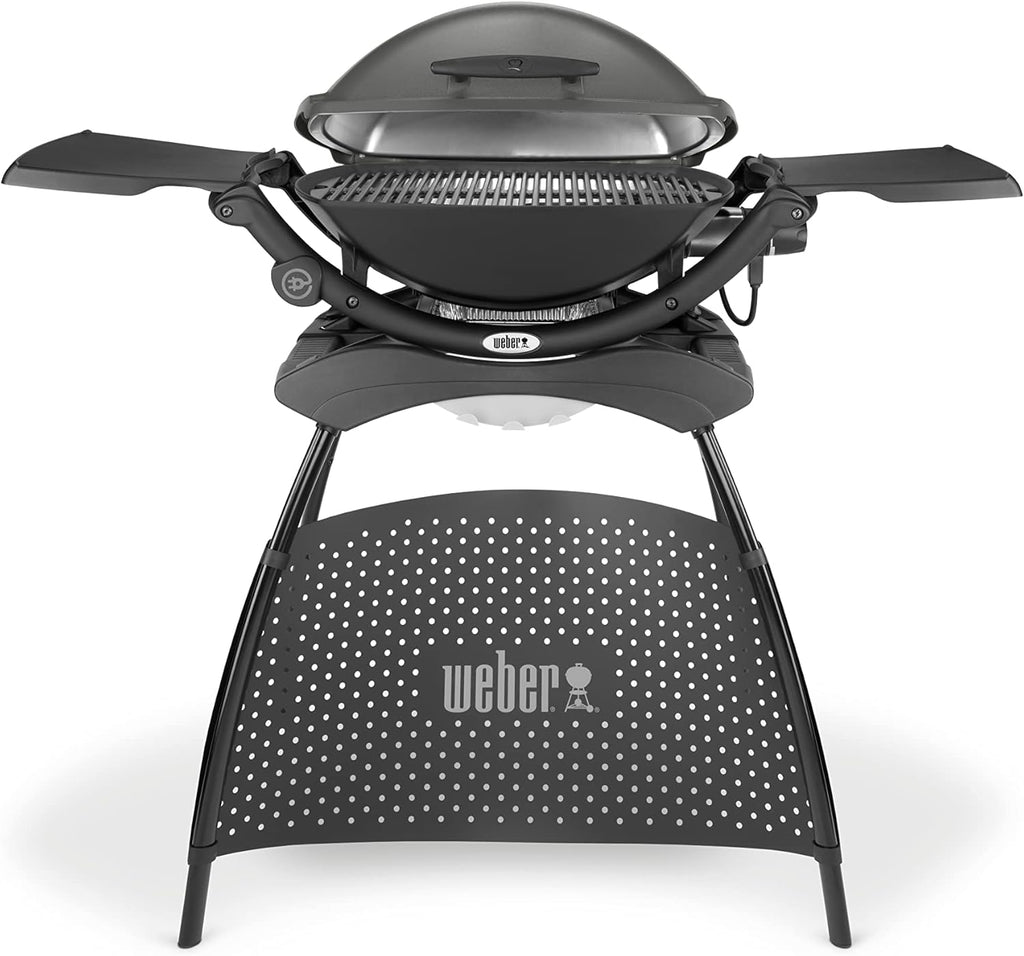 Weber Q2400 Elekrogrill mit Stand + Seitentischen – Rückansicht 5/20