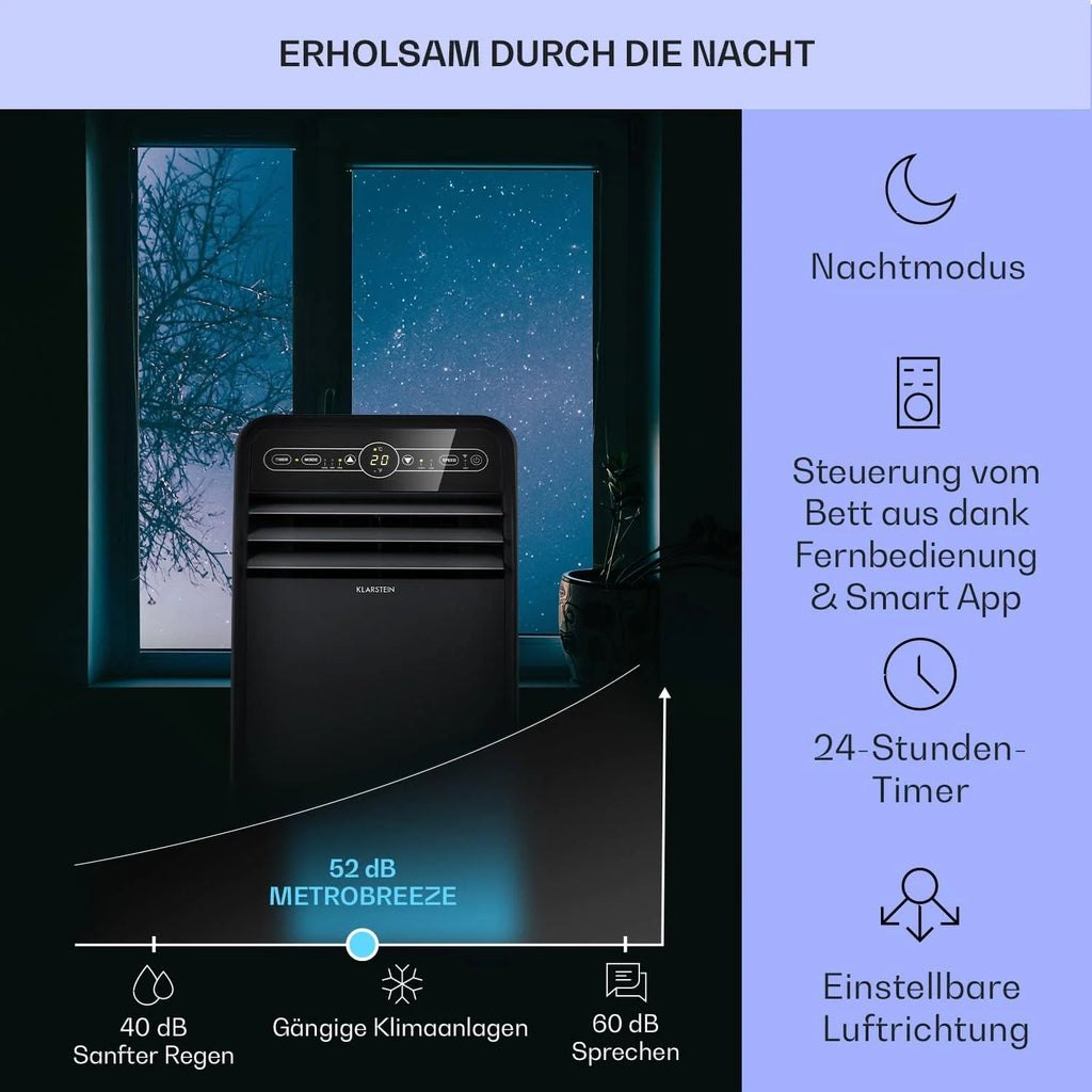 Produktbild: Klarstein Mobile Klimaanlage mit Abluftschlauch – Frontansicht
