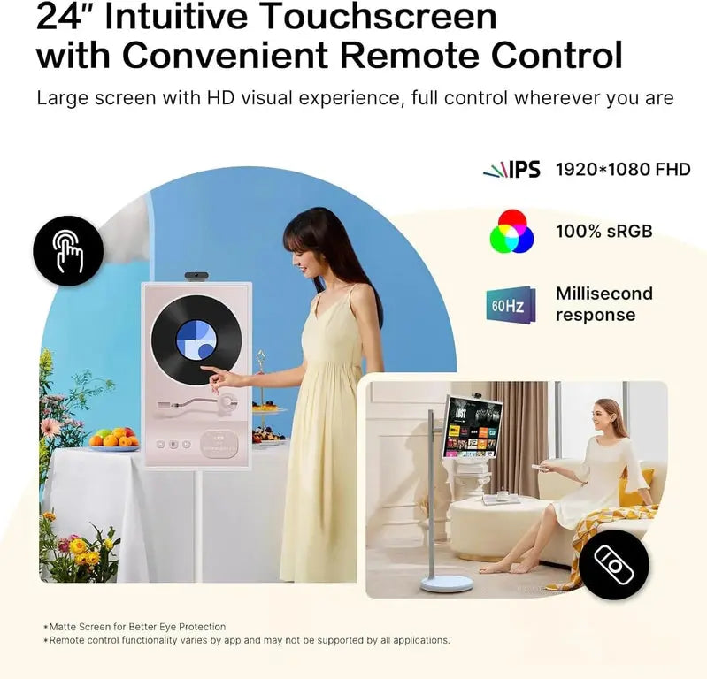 Draaibaar 1080p touchscreen van de mobiele tv