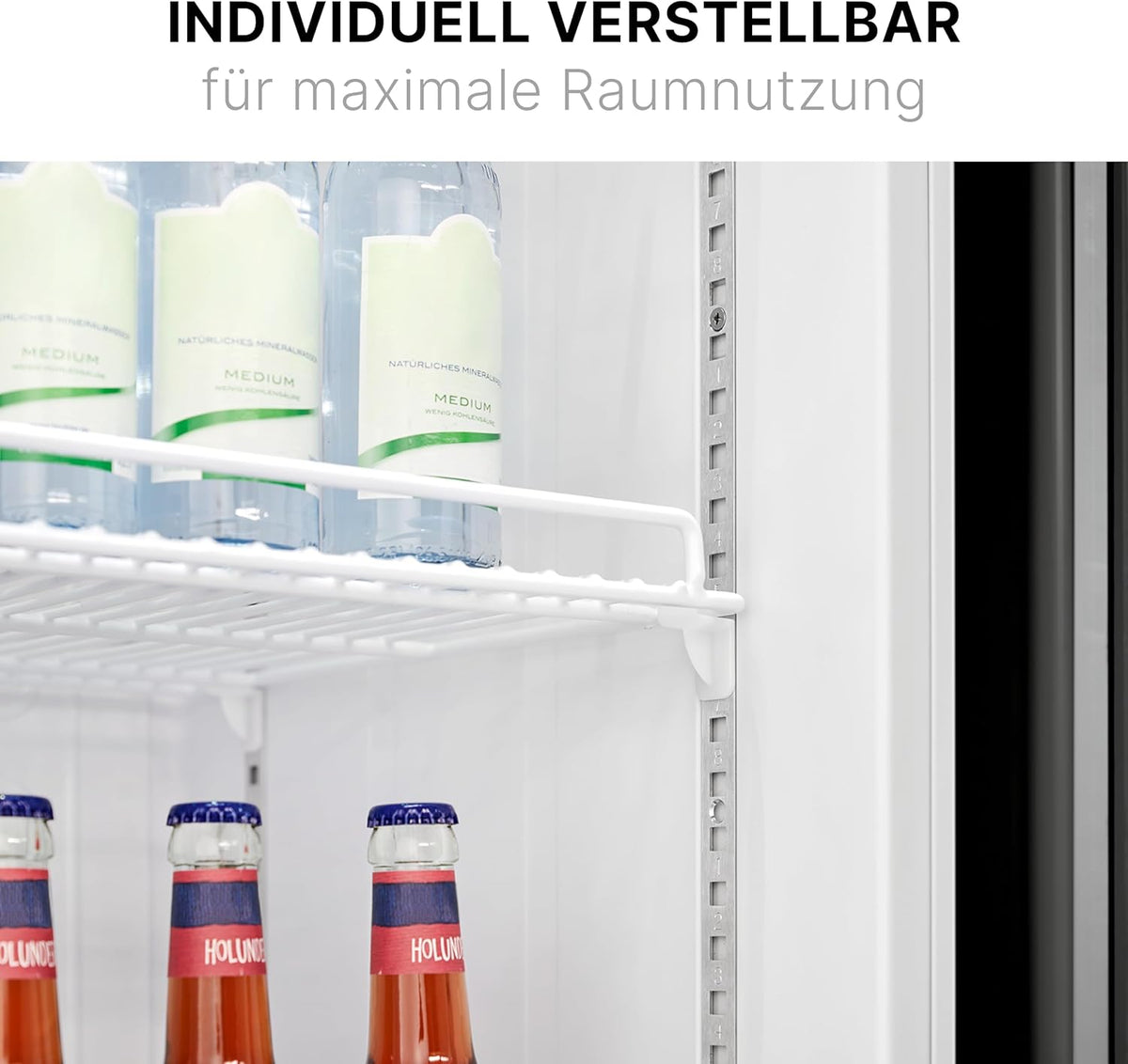 Bomann Kühlschrank mit Glastür Getränkekühlschrank abschließ – Rückansicht 5/7