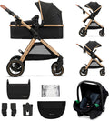 ESME 3-in-1 reiswagen met reiswieg en TPE wielen in de stad