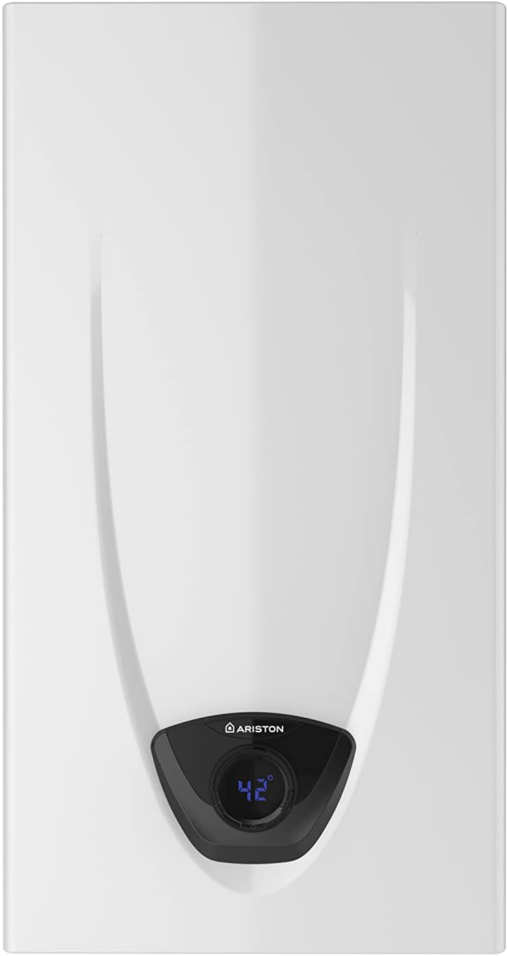Ariston FAST EVO X DISPLAY Chauffe-eau gaz instantané, Low Nox, 14 l/min, 15 pourcent d'économies d'énergies, Classe énergétique A, Con?u et fabriqué pour être installé en France, Blanc, 14l/min