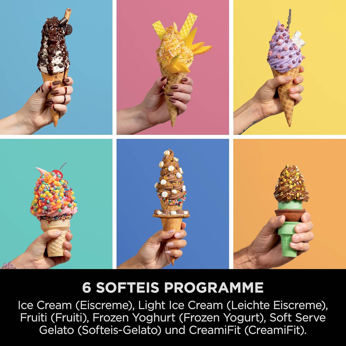 Produktbild: Ninja CREAMi Scoop & Swirl Eismaschine mit 2 Behältern – Seitenansicht