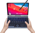 8 inch 2-in-1 mini laptop – KOOFORWAY 8 inch mini-laptop open in zilver