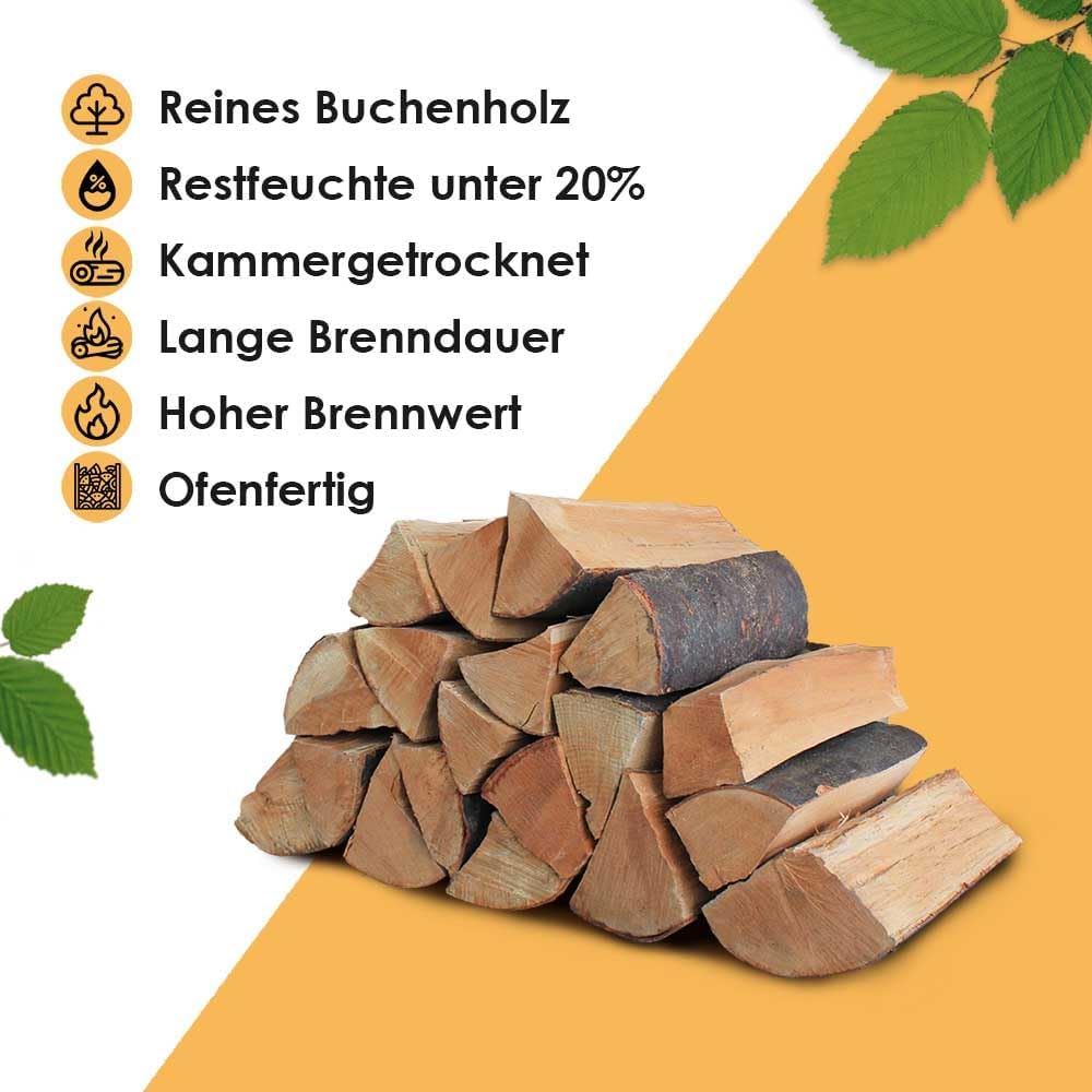 Produktbild: JSM-Brennholz Brennholz Buche - Scheitänge 25cm / 33 cm - 1 – Detailansicht Bedienelemente