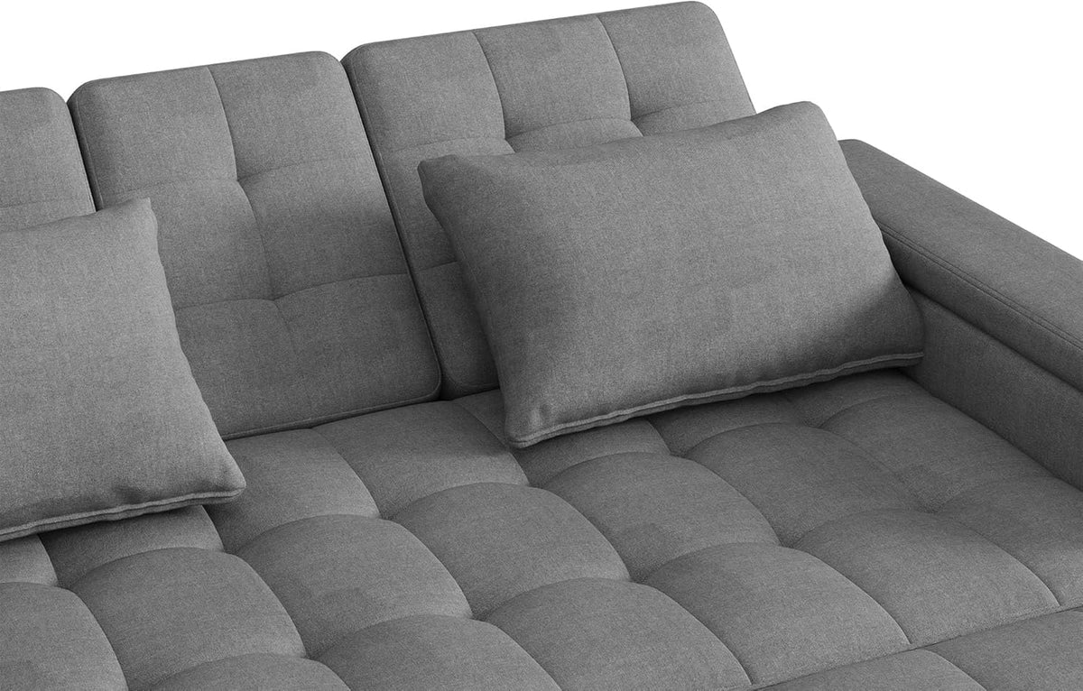 2-Sitzer Schlafsofa Grau mit Stauraum – Maße und Ausstattung