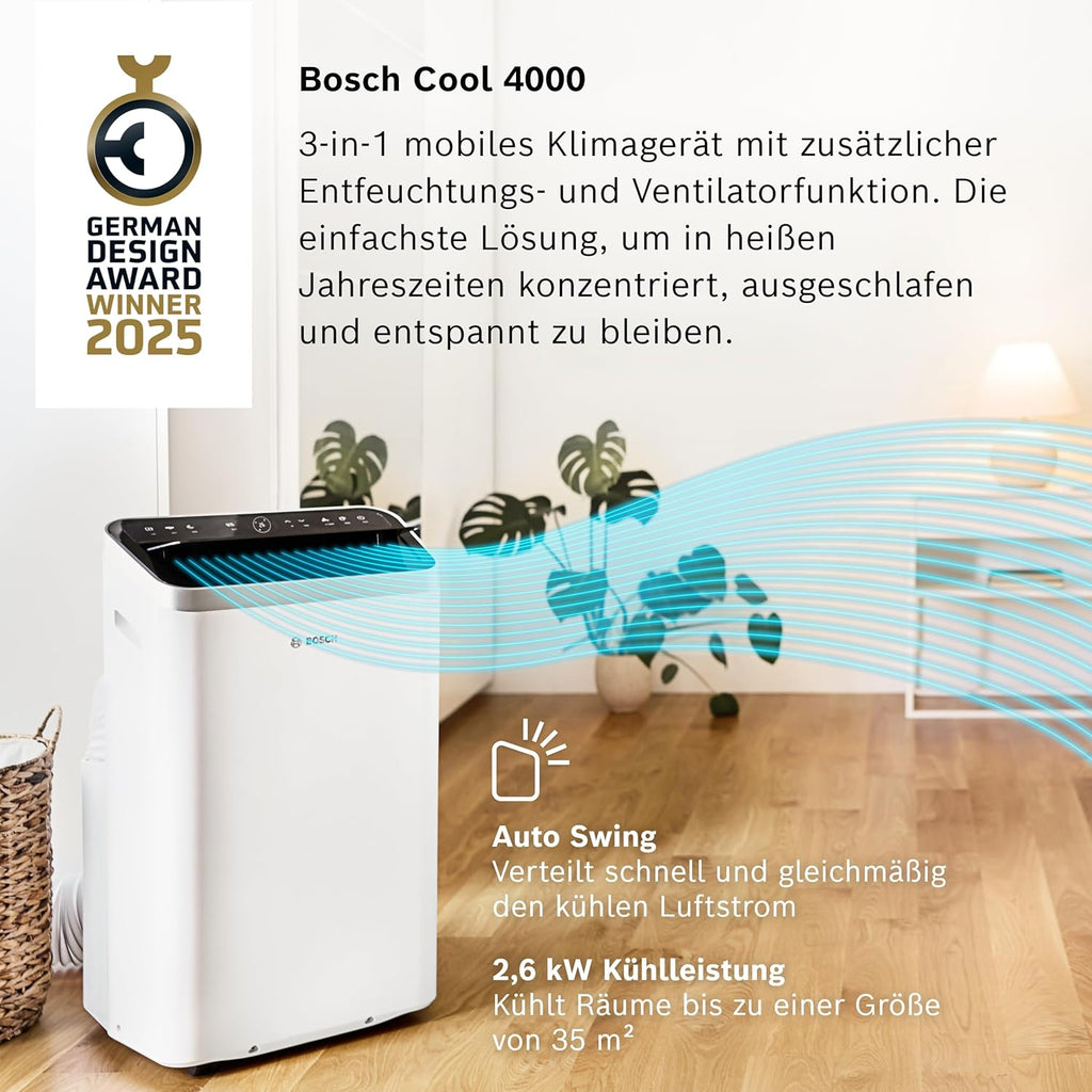 Bosch Cool 4000 Mobiles Klimagerät - 3-in-1: Klimagerät – Rückansicht 15/66