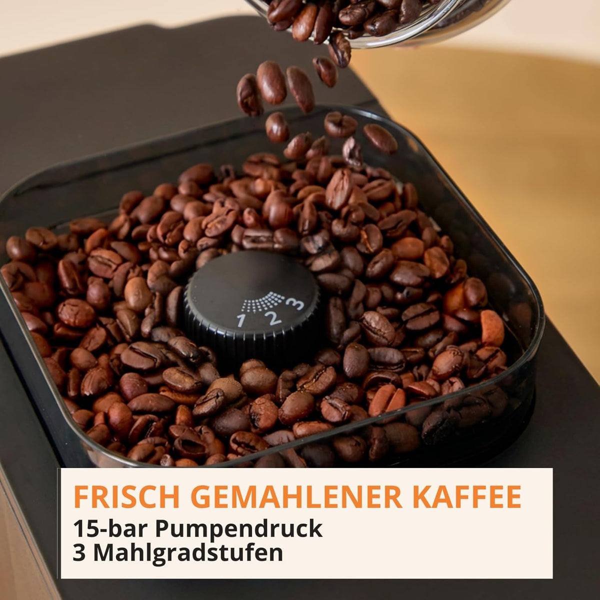 Produktbild: Krups Coffee Crush Extra Kaffeevollautomat – Detailansicht Bedienelemente