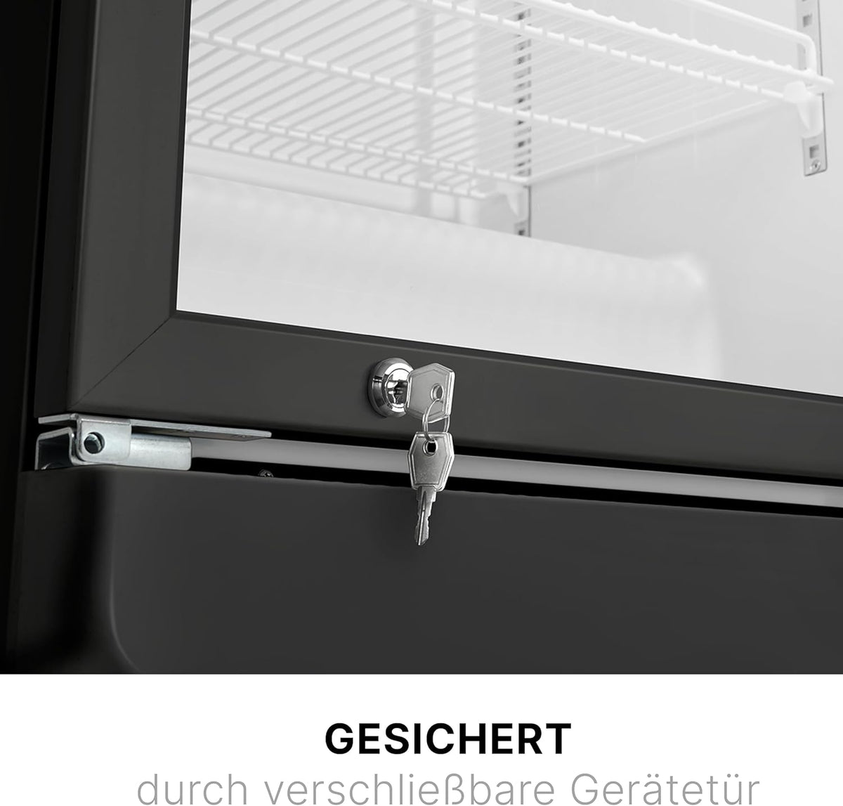 Bomann Kühlschrank mit Glastür Getränkekühlschrank abschließ – Seitenansicht 2/7