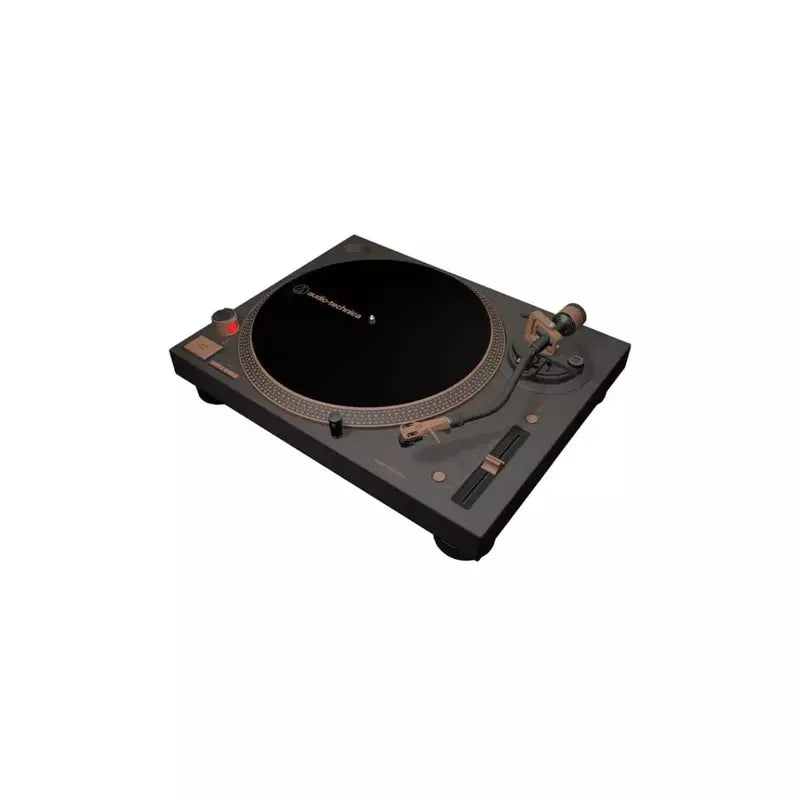Detail van de toonarm en de AT-VM95E cartridge
