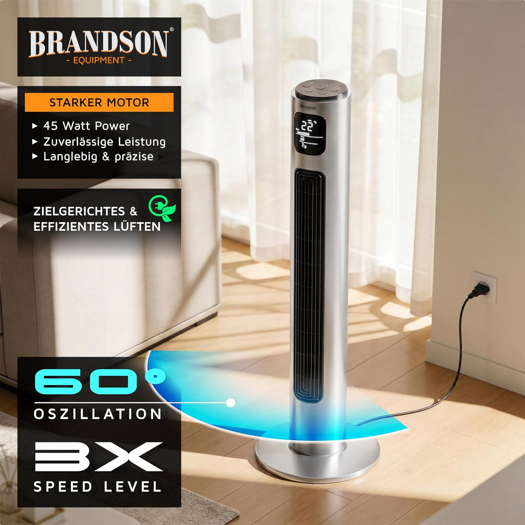 Brandson - Turmventilator mit Fernbedienung 96 cm - Preisträ – Anwendung 9/13