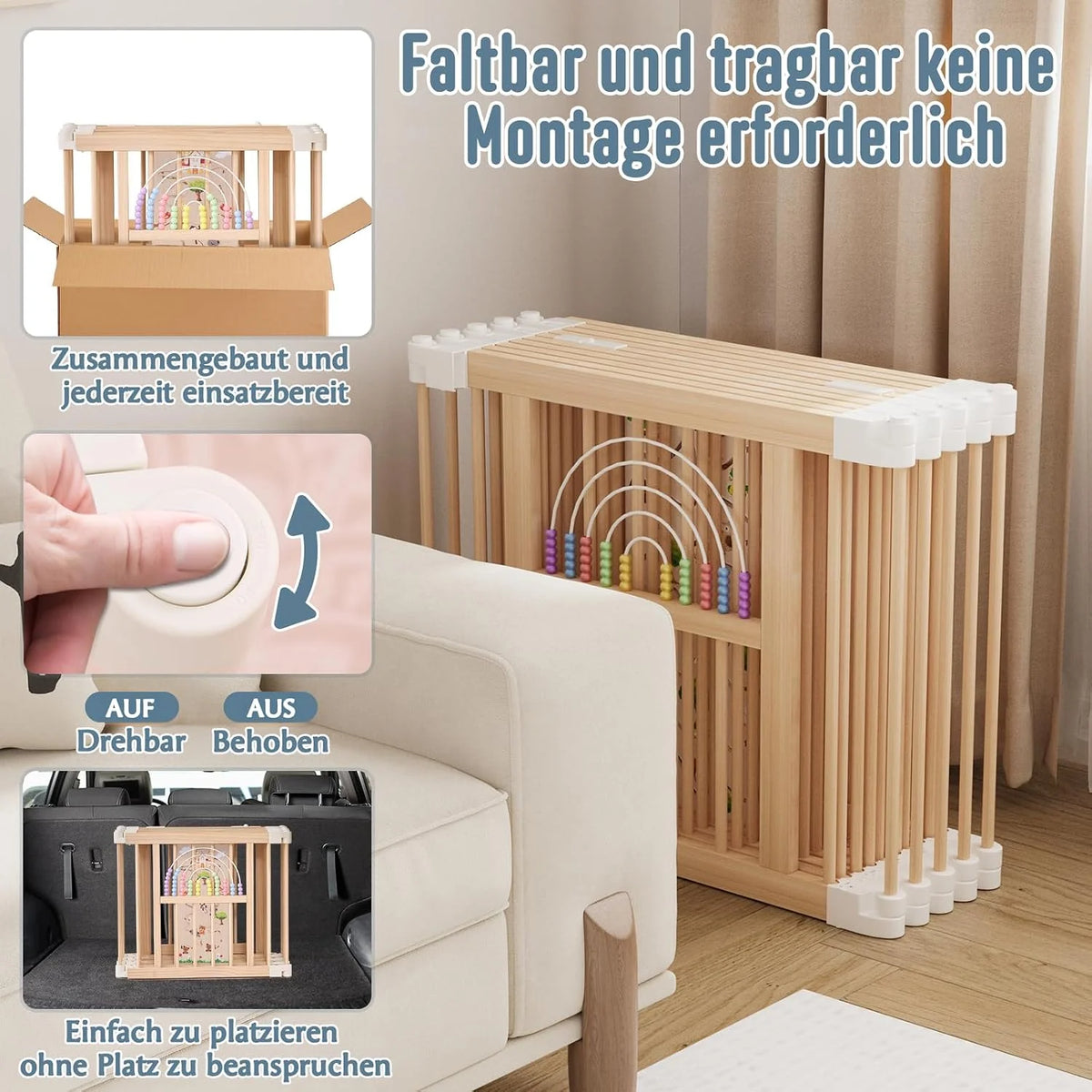 Doppeltes Türschloss des Laufgitters