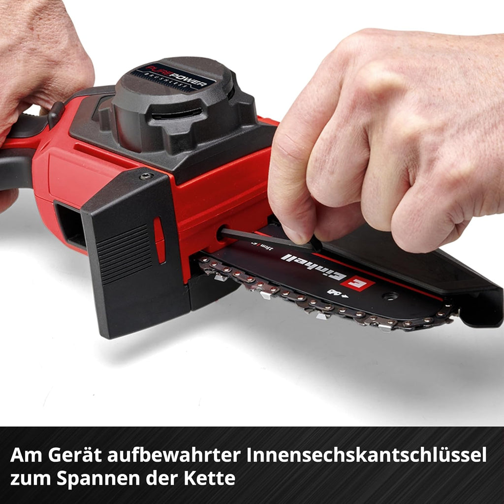 Einhell GE-PS 18/15 Li Akku-Astsäge – Ansicht im Einsatz