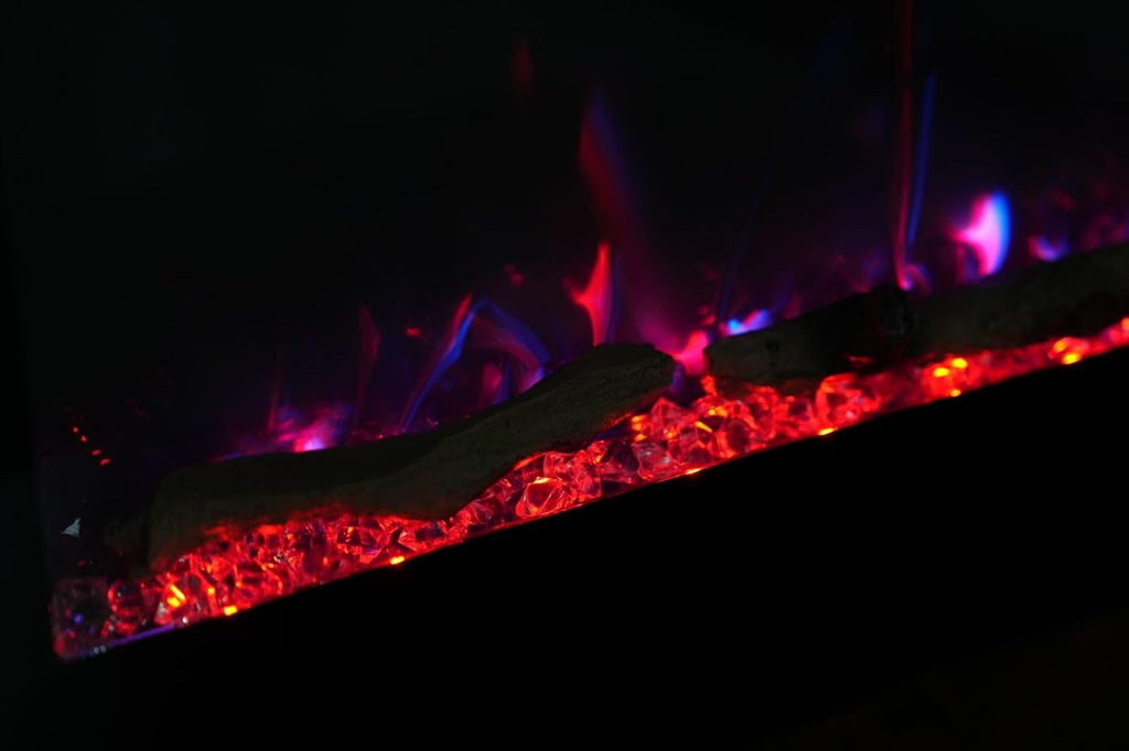 Cheminée électrique Weka Fireplace E42, Montage Mural et Encastré, Puissance de 750 W/1500 W, 13 Couleurs de Fond, Effets de Flamme réglables, Protection Contre la surchauffe (107 cm)