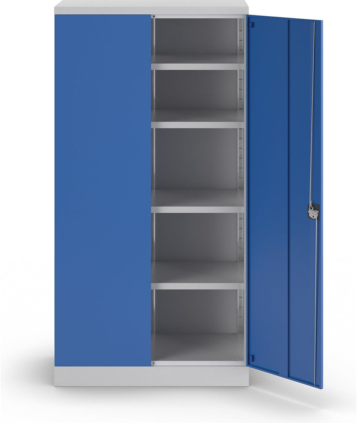 eurokraft | Stahlschrank Nilas | mit 4 Fachböden | HxBxT 195 – Rückansicht 5/5