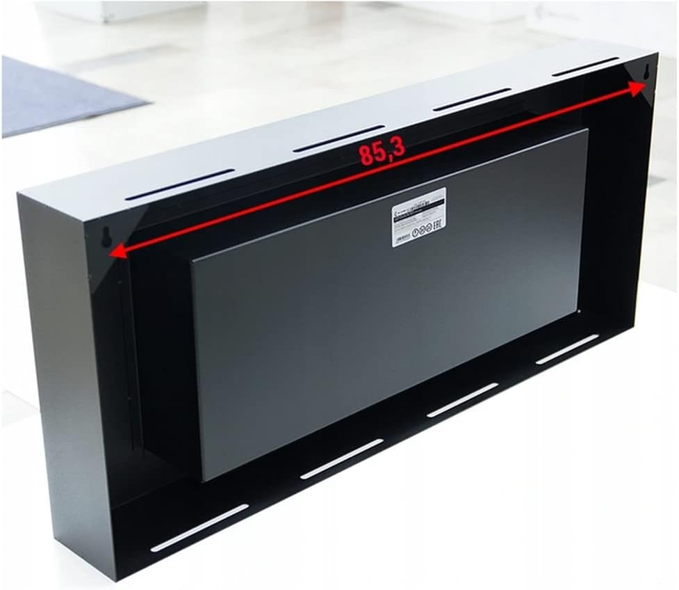 Cheminée Bio KRATKI Delta Flat avec vitrage | 400 x 900 cm | Conteneur de 0,4 L | Noir | Cheminée Murale | Idéal pour la Maison, Le Salon ou la Chambre | Testé TüV - Rhénanie
