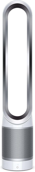 Dyson Pure Cool TP00 – Purificateur ventilateur tour sans pales, 10 vitesses, 434L/s, filtre HEPA 360°, capte 99,95% particules, Blanc/Argent