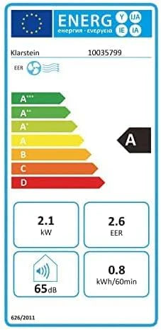 Produktbild: Klarstein Mobile Klimaanlage mit Abluftschlauch – Frontansicht