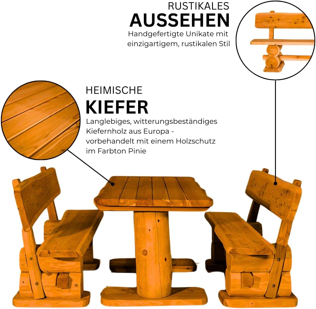 Breite Bankfüße für sicheren Stand