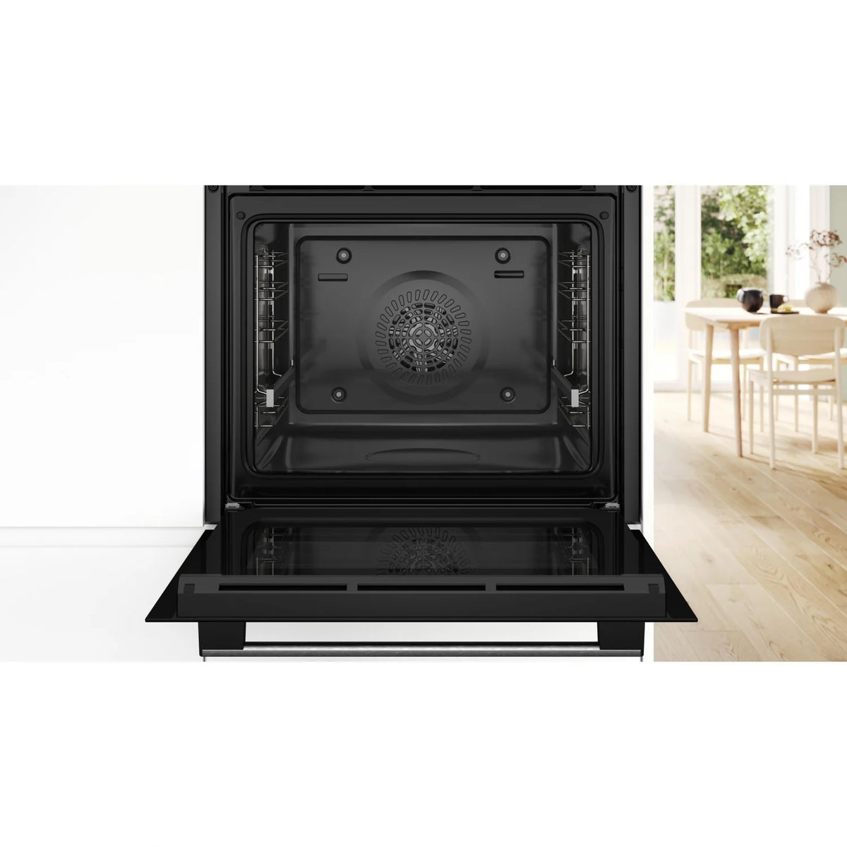 Bosch HBA514ES3 inbouwoven roestvrij staal, neerklapbare deur detail
