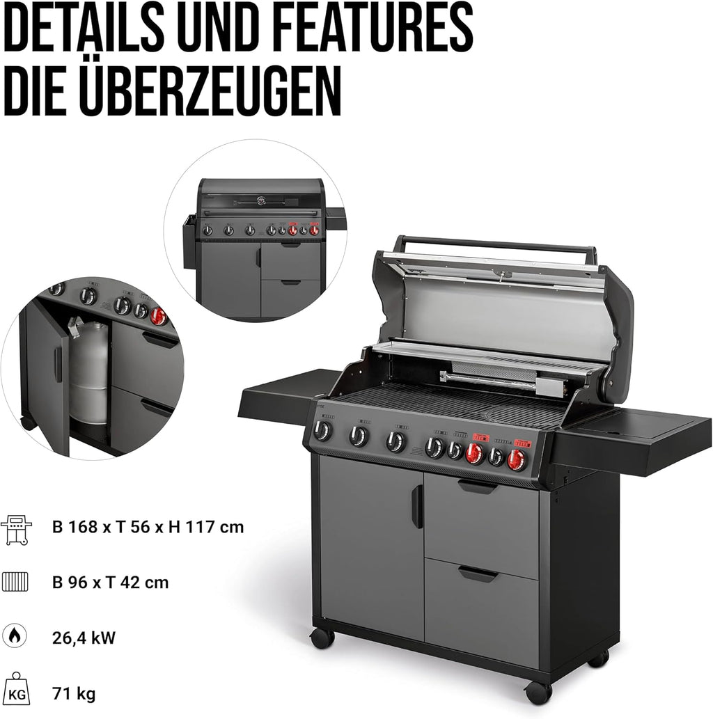 Enders Gasgrill Hyde 6 SIKR Turbo – Rückansicht 5/5
