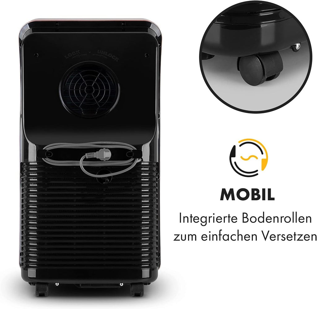 Produktbild: Klarstein Mobile Klimaanlage mit Abluftschlauch – Seitenansicht