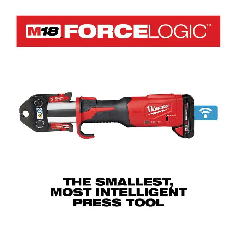 Milwaukee M18 FORCE LOGIC krimptang, bediening en display