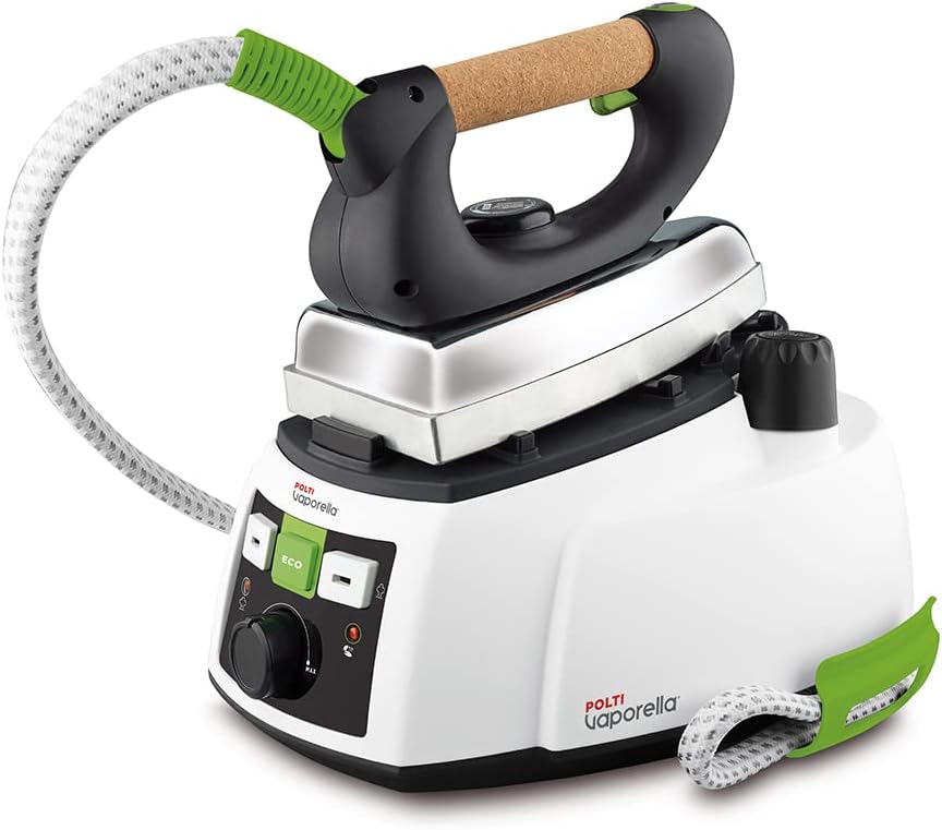 Polti Vaporella 535 Eco Pro stoomstrijkijzer, wit-groen strijkijzer met ketel