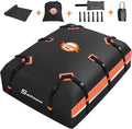 Sailnovo Coffre de Toit de véhicule étanche Sac de Toit Voiture pour Voyage Résistant aux Intempéries avec Tapis Antidérapant, 6 Crochets de Porte et Cadenas à Combinaison, 590L 1000D PVC