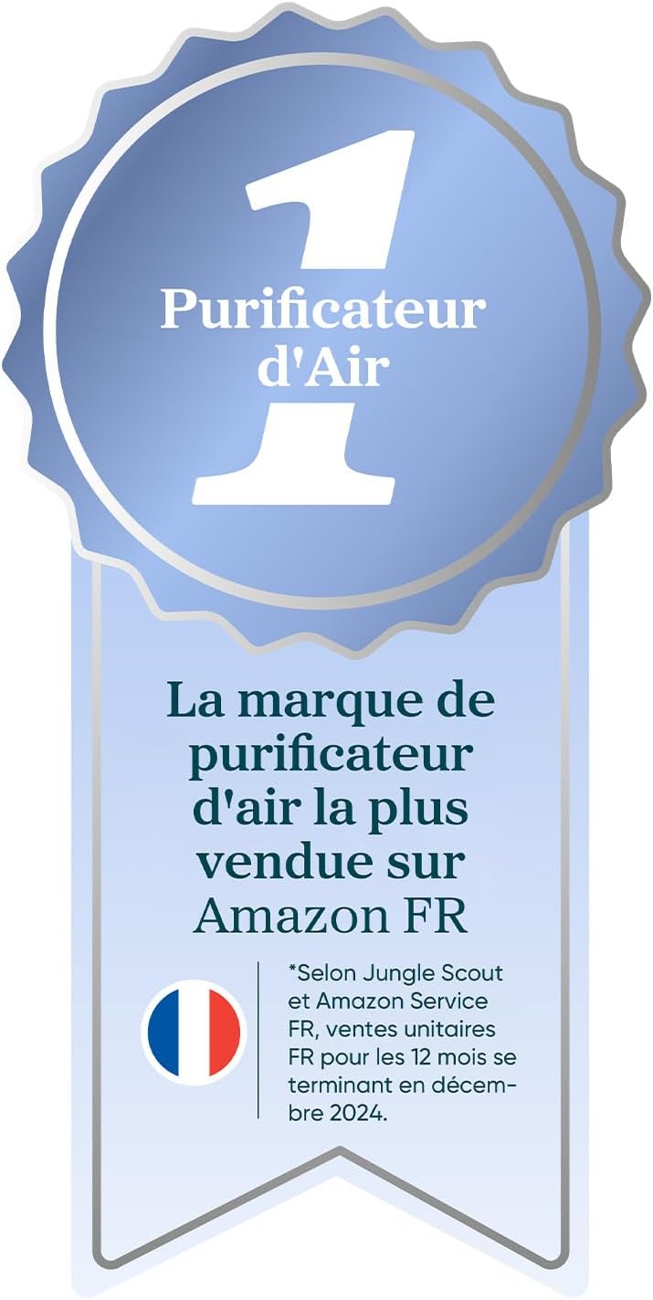 LEVOIT Purificateur d'Air HEPA Intelligent contre Allergie Pollen & Graminée, Purifier jusqu'à 50㎡, Surveille La Qualité de l'Air, Contr?le par App Alexa, 22dB Silencieux, Core 300S