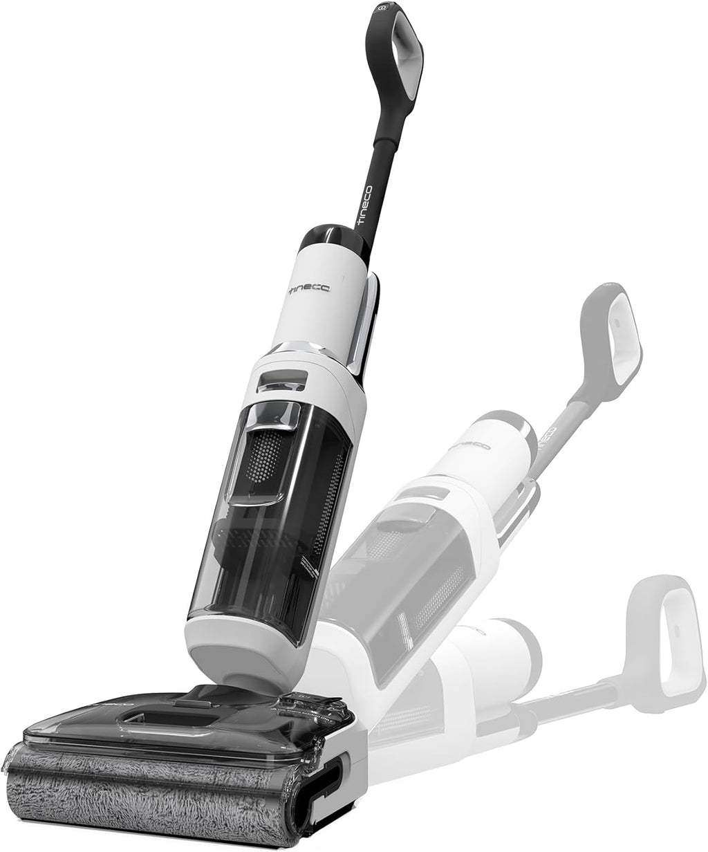 Tineco Aspirateur Balai sans Fil Floor One S6 Stretch Lite Aspirateur Laveur, S’aplatit à 180°, Auto-Nettoyage, Longue Autonomie, Nettoyage des Bords de 2 c?tés