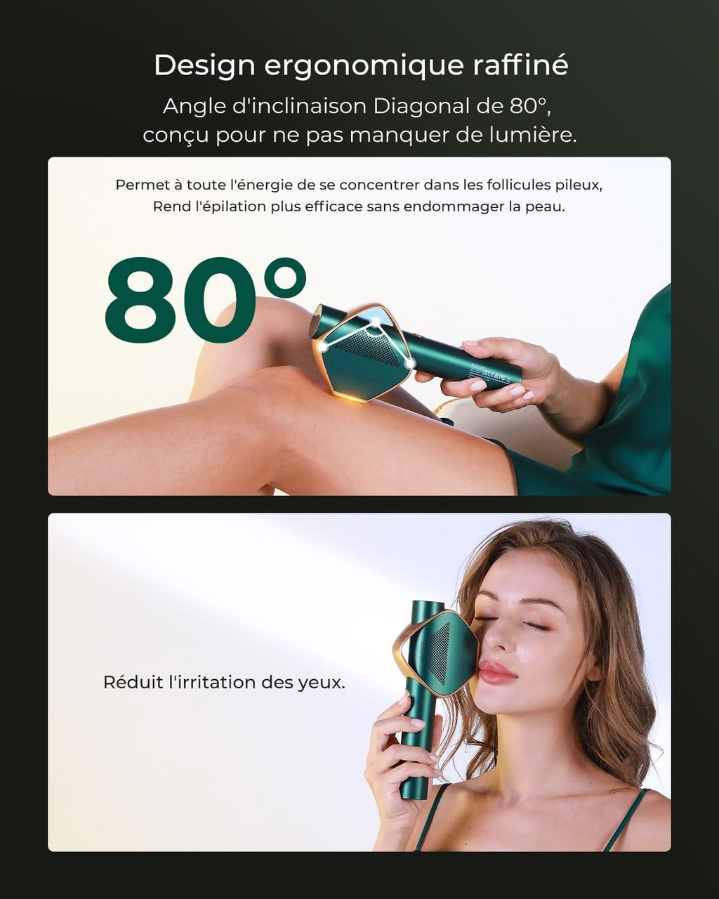 Blissky épilateur Lumière Pulsée avec Technologie Flash Rapide IGBT, IPL épilateur Flash Illimité, 19,8J épilation Lumière Pulsée avec 600nm Feu Rouge pour Corps Visage Bikini, Femme et Homme
