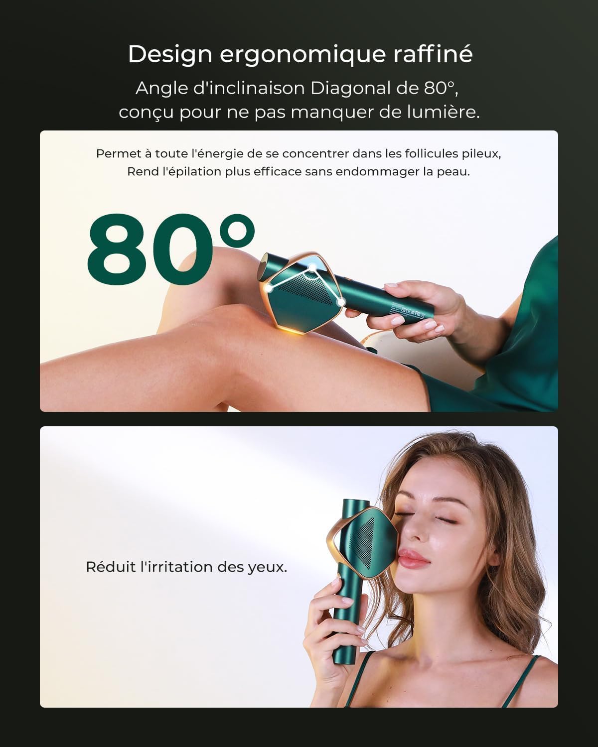 Blissky épilateur Lumière Pulsée avec Technologie Flash Rapide IGBT, IPL épilateur Flash Illimité, 19,8J épilation Lumière Pulsée avec 600nm Feu Rouge pour Corps Visage Bikini, Femme et Homme