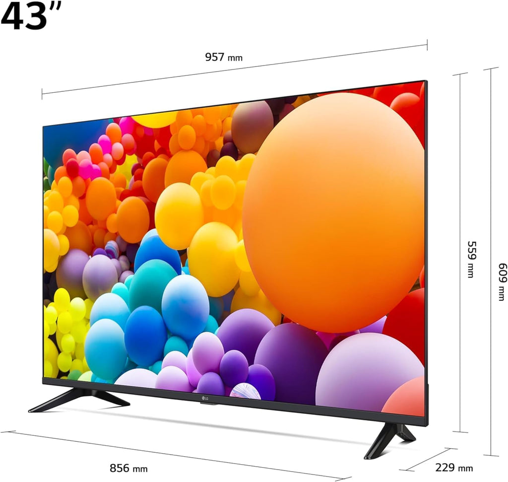 LG TV LED 2024 | 43UT73 | 43 Pouces | UHD | Processeur α5 gen 7 AI 4K  Noir