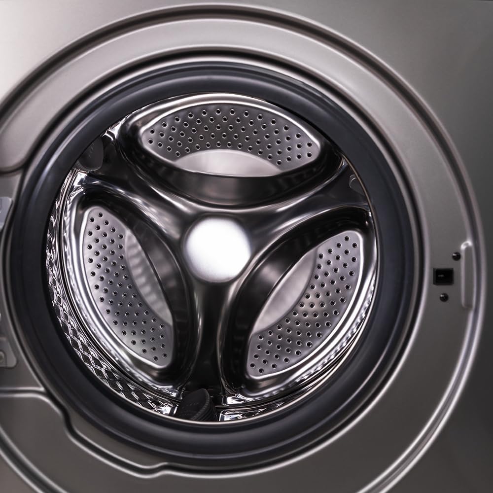Cecotec Lave-linge 12 kg Chargement Frontal Bolero DressCode 121000 Steel. 1400 tr/min max réglables, 2000 W, certification WoolMark, moteur Inverter Plus, 14 programmes, Spa Care, départ différé.
