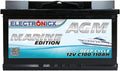 Batterie AGM 100Ah 12V Décharge Profonde Sans Entretien étanche – Accumulateur Idéal pour Panneaux Solaires, Camping-Car, Voiture, Bateau, Fourgon Aménagé, Systèmes Photovolta?ques, énergie Solaire,