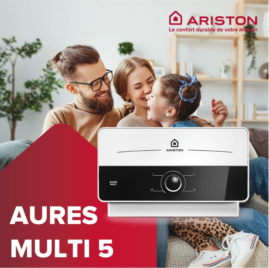 Ariston Aures Multi 5kW FR – Chauffe-Eau Instantané électrique Haute Pression – 32A – Multipoints de Puisage pour Confort Immédiat – Con?u pour une installation en France