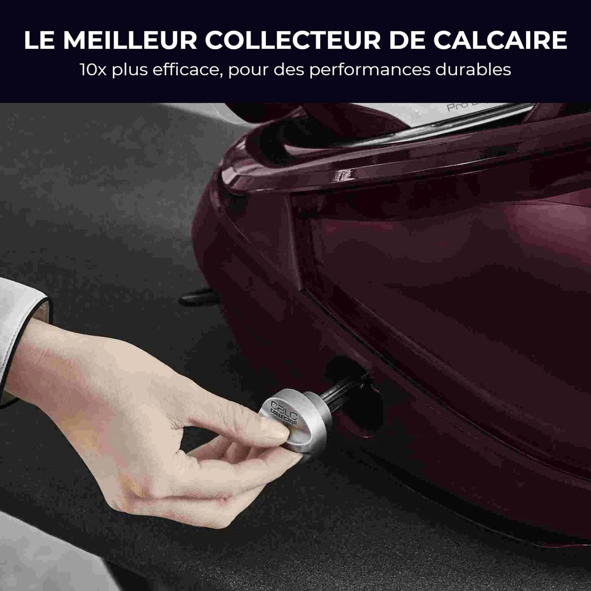 Calor Pro Express Vision Centrale vapeur, Lumière Smart LED sur le fer, Pression de 8,3 bars, Ultrapuissante, Débit vapeur 180 g/min, Jet vapeur 680 g/min, Anticalcaire, Fabriqué en France GV9810C0