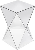Kare Design Table d'Appoint Luxury Triangle, Miroir, Bois MDF Laqué, Table de Chevet, Table de Nuit, Table de Salon, Meuble, Deco Intérieur, Décoration Chambre, Maison, 54x32x32cm (H/L/P)