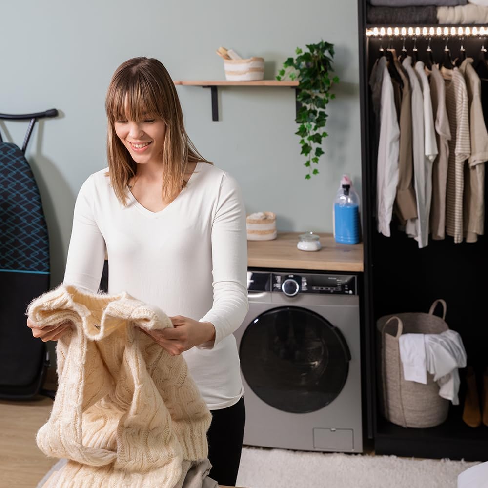 Cecotec Lave-linge 12 kg Chargement Frontal Bolero DressCode 121000 Steel. 1400 tr/min max réglables, 2000 W, certification WoolMark, moteur Inverter Plus, 14 programmes, Spa Care, départ différé.