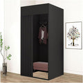 Cabine D'essayage Demontable, Vestiaire Portable avec Rideau, Temporaire Cabine D'essayage Mobile pour Magasin Vêtements Chambre Bureau Plage, (Noir, 100x100x200cm)